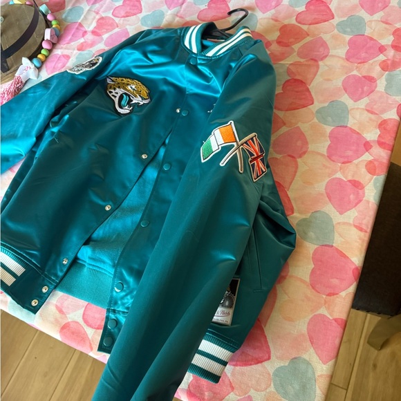 Mitchell & Ness Teal Jacksonville Jaguars Jacket - Picture 5 of 5